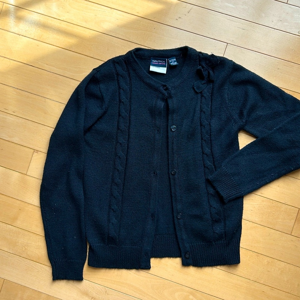 Nautica Girls Navy Blue Cardigan size 6X